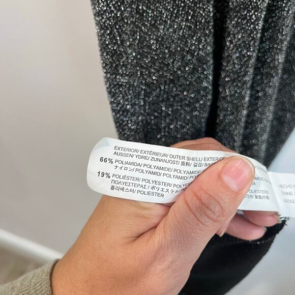 Zara Black Metallic Strappy Slip Dress Sparkle Back Party Cocktail Sz S - Picture 5 of 7